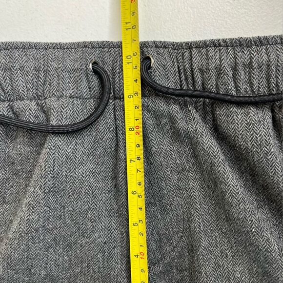 Pacsun Elastic Herringbone Trouser Tie Waist Charcoal Slim Pant Men Size Medium - Picture 12 of 14